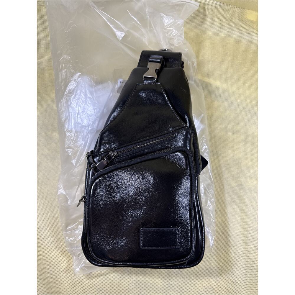 Men Shoulder Bag Sling Crossbody Chest Genuine Leather Satchel Backpack AM6